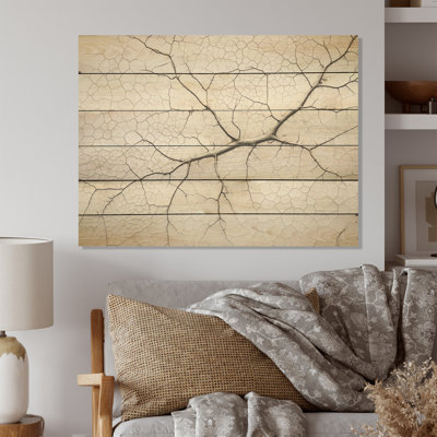 «Monocrhome Sycamore Tree Solitude I», art mural panneau de bois de sycomore sur bois de pin naturel