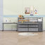Lit mezzanine en bois 4 tiroirs avec bureau et tablettes Eli Kids-698377504-698377505
