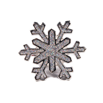 Shimmer Snowflake Brass Napkin Ring