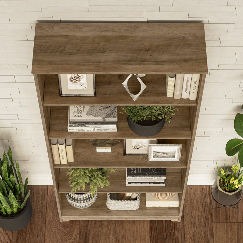 Tall 5 Shelf Bookcase in Reclaimed Pine, Reclaimed Pine