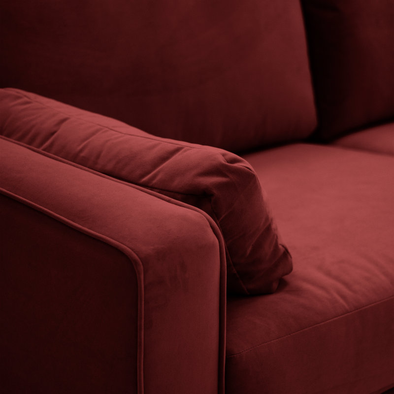 Millerville Velvet Armchair, Burgundy