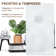3-Lite Frosted Glass and  Wood Sliding Barn Door with Installation Hardware Kit