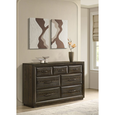 Commode transitionnelle l 57,90 po, chêne foncé