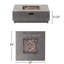 Foyer carré 50 000, conception chic moderne, fabrication en fer, 39,17 po x 39,17 po x 13,11 po, aucun assemblage requis, carré gris pierre, élément esthétique, couleur de l'assemblage, propane