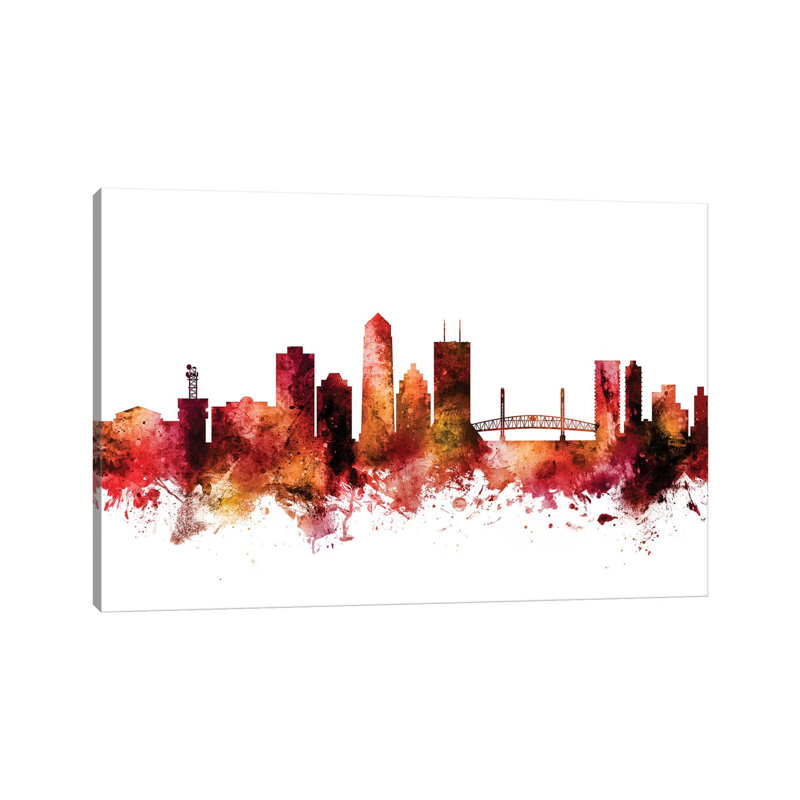 Jacksonville, Florida Skyline by Michael Tompsett - Wrapped Canvas Gallery-Wrapped Canvas Giclée