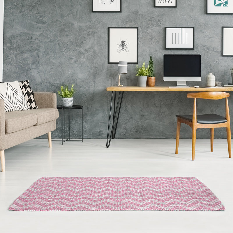 Chenille Chevron Indoor Rug, Rectangle 4' x 6'