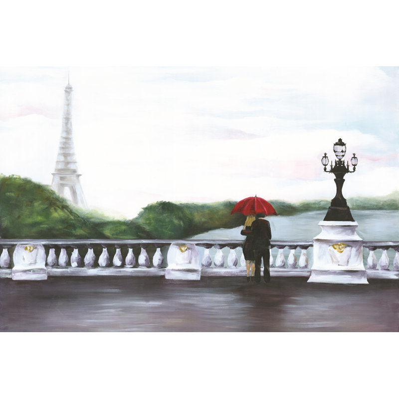 Bridge In Paris - Wrapped Canvas Painting, 61cm H x 91cm W x 3.8cm D
