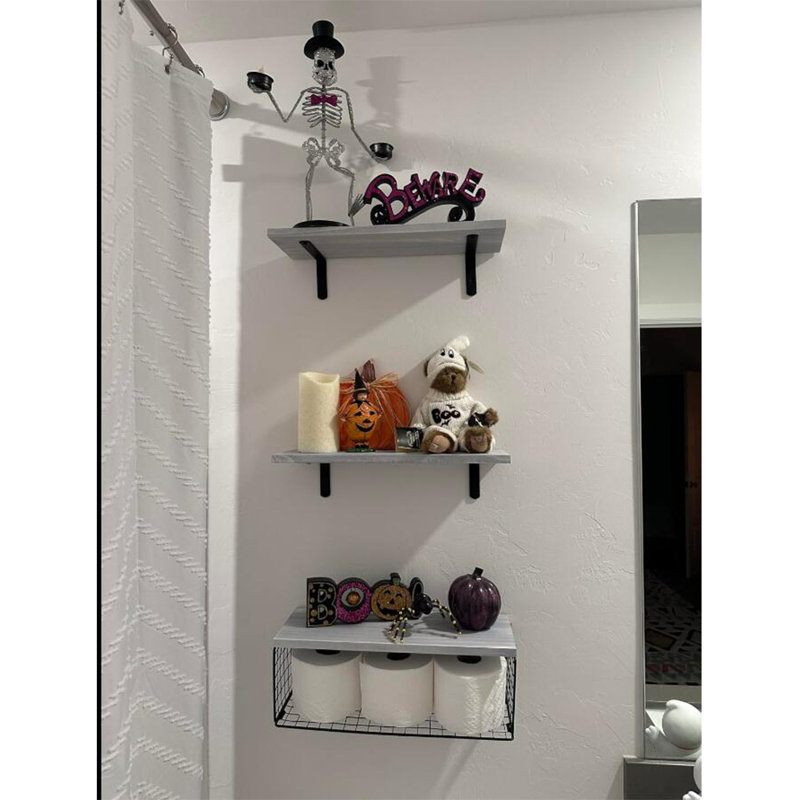 Akershus Bathroom Shelves, Gray