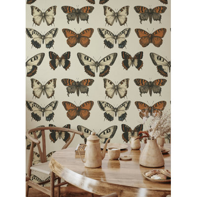 Vintage Butterfly Wallpaper Retro Peel and Stick Wall Mural