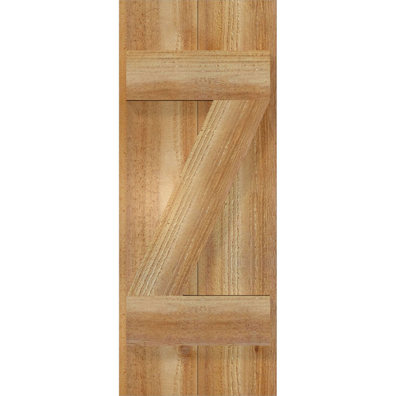 TimberCraft 5 3/8 "planches jointes avec n-lattes avec barre en Z, cèdre rouge de l'Ouest (par paire), 10 3/4 po, 27"
