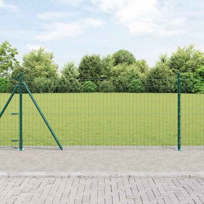 Vidaxl Fence With Posts Steel