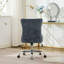 Chaise de bureau en velours avec dossier capitonné et base en métal-1163610696-1163610699