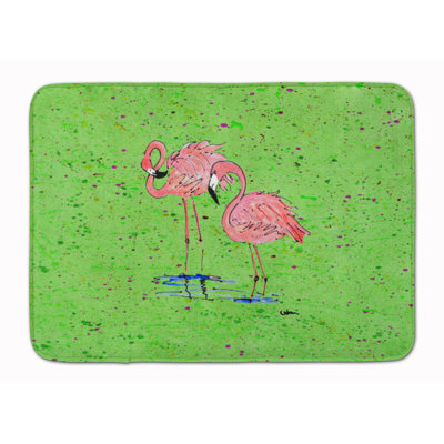 Flamingo Memory Foam Non-Slip Bath Rug