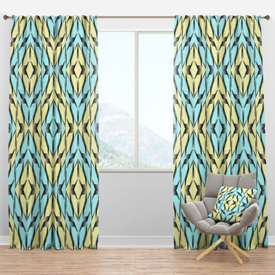 Panneau de rideau simple semi-diaphane avec passe-tringle Fashion Ornament