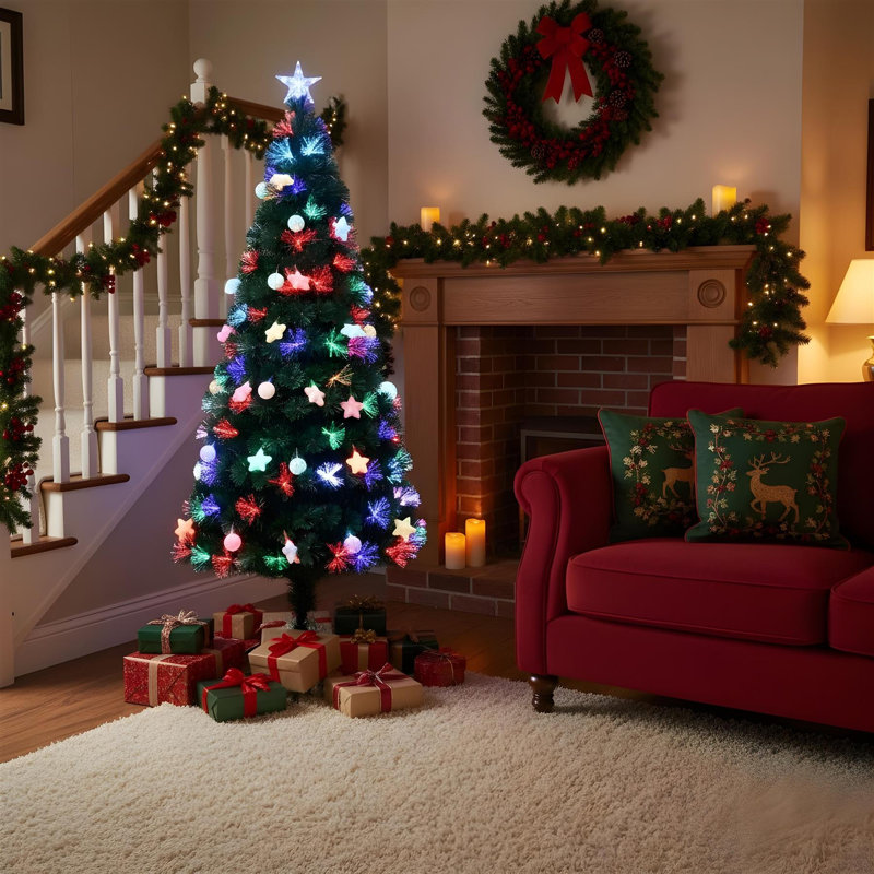Lighted Artificial Christmas Tree, 4 ft.