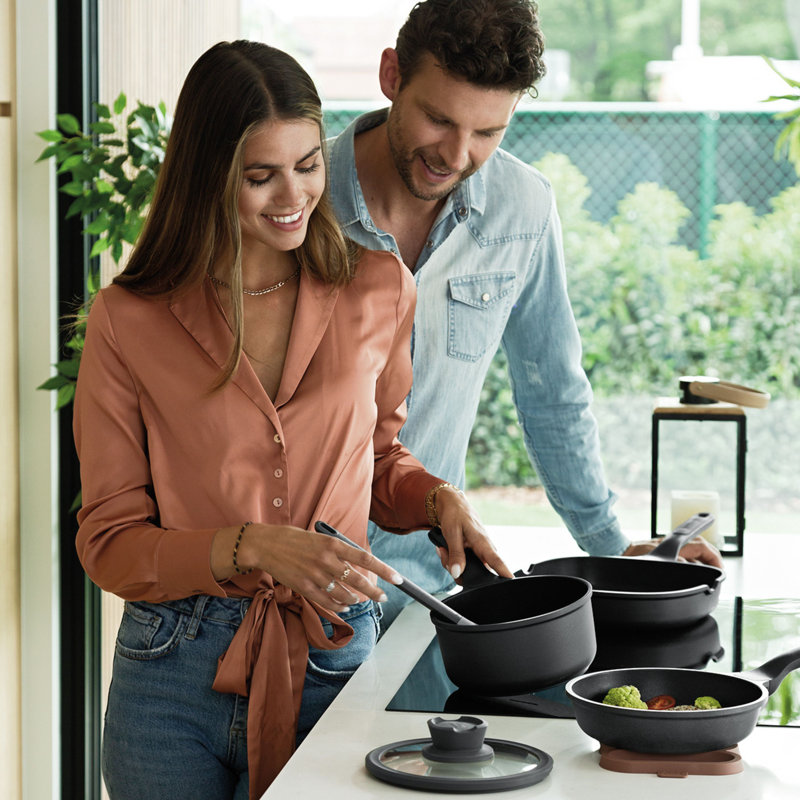 Casserole en céramique antiadhésive de 7 po avec pierre recyclée BergHOFF Leo, 2,1 pte