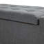 Banc de rangement rembourré en lin avec dessus relevable et capitonnage à boutons HOMcom, gris-879913719