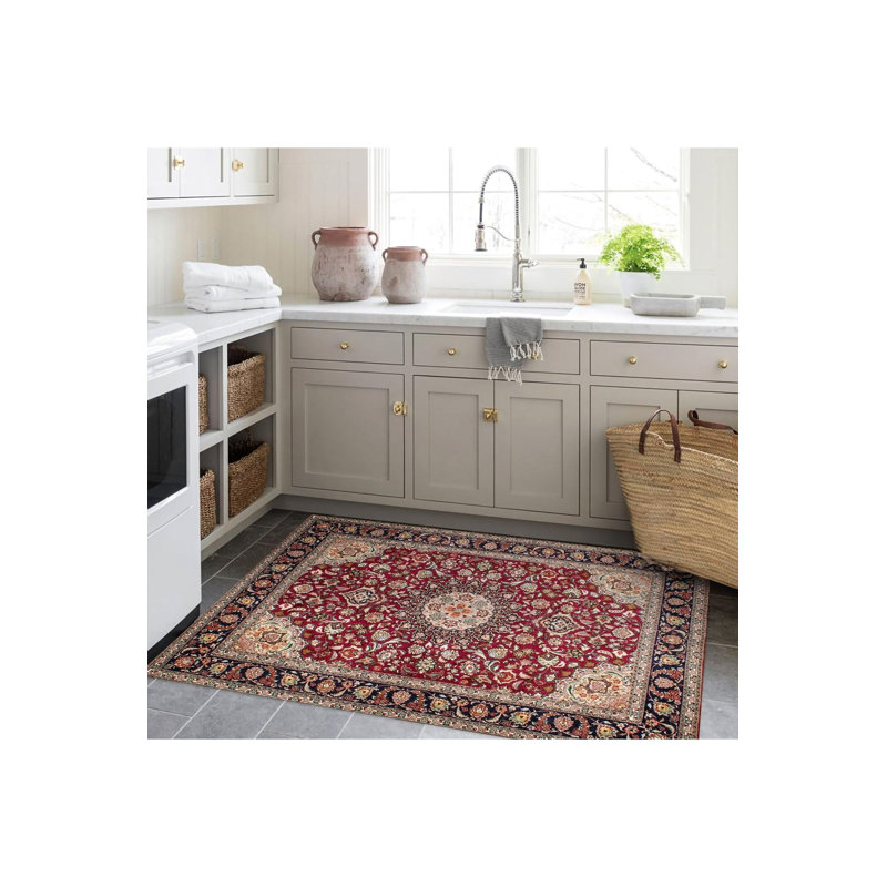 Tapis décoratif lavable à la machine, Tapis de couloir 3 pi 3 po x 6 pi 7 po