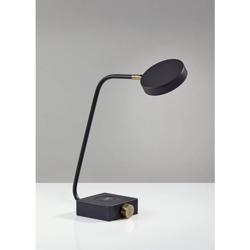 Adesso Conrad LED Desk Lamp With Wireless Charging Pad, USB Port, And Adjustable Task Light
