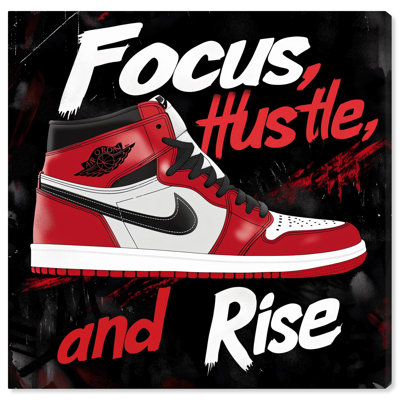 Art mural "Hustle and Rise Sneaker" par Art Remedy
