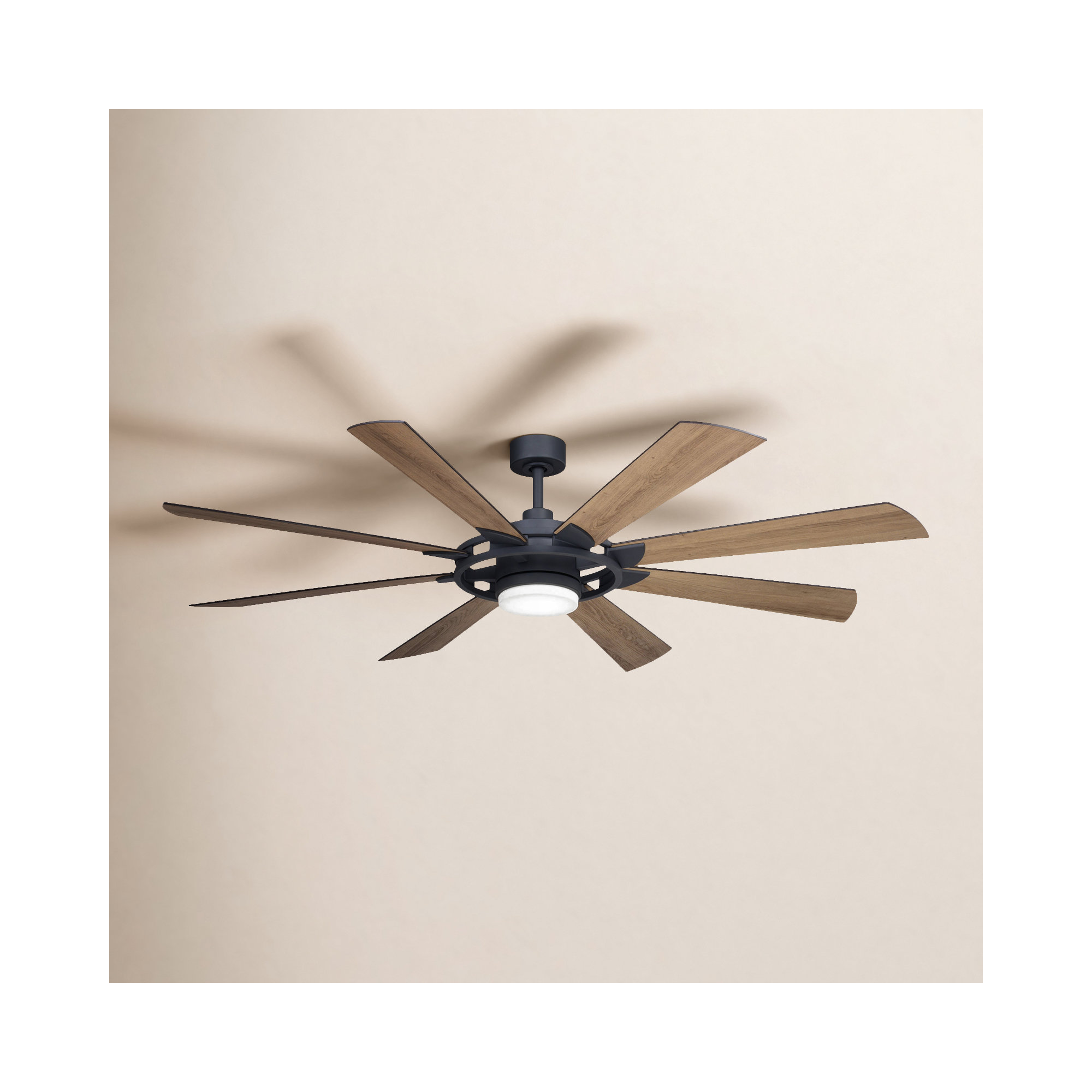 Rogers 68'' 8 Blade Ceiling Fan with LED Light Kit, Slate Gray