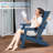 All Weather HDPE Folding Outdoor Adirondack Chair with Cup Holders Durable Oversized Fire Pit Chair Easy Assembly Easy Maintenance Patio Lawn Chair with 380Lbs Load Bearing for Porch, Garden, Backyard, patio, Deck, fire pit, Dark Blue（set of 4）-101342389