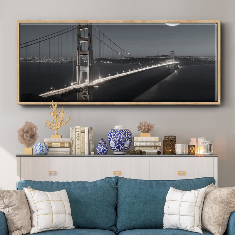 Moonrise- Framed Canvas, 8" H x 20" W
