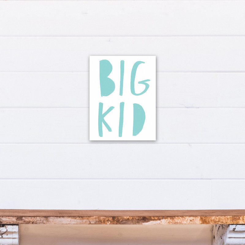 Art sur toile big enfant Benoit, H 14 po x l 11 po x P 1,25 po, Bleu sarcelle