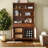 Modern Versatile Rattan Solid Wood Bookcase