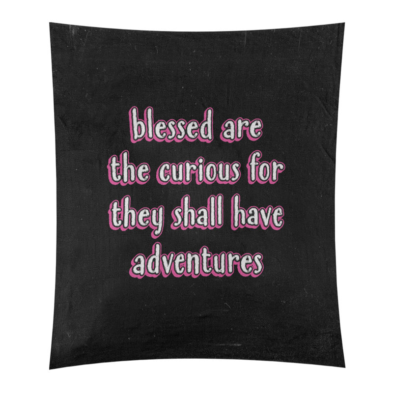 Tapisserie tableau noir en citation de polyester, H 27,5 po x l 37,5 po, Rose