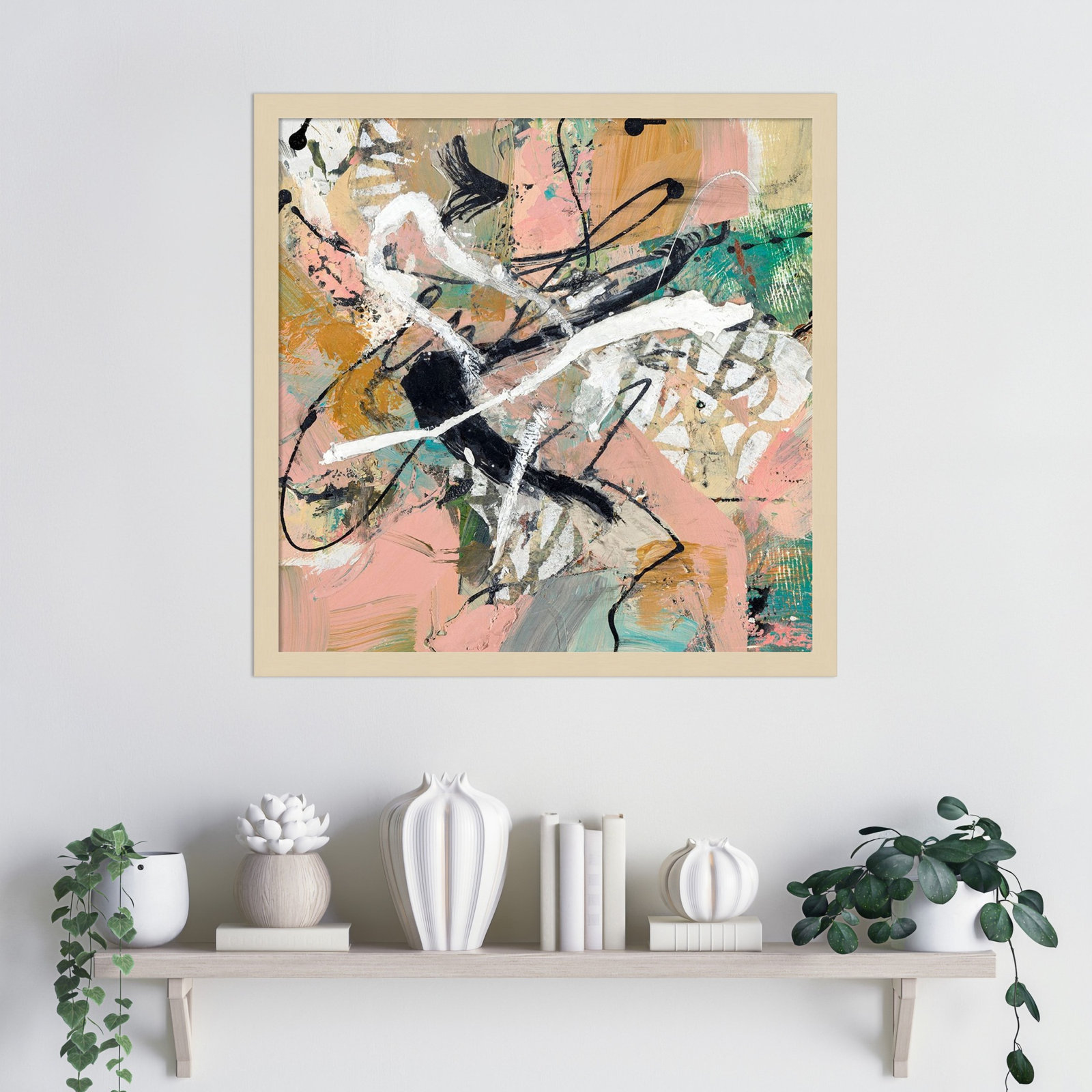 Sutter "Fluid" Print by Suzanne McCourt, 21" H x 21" W, Brown