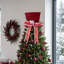 Sequin Christmas Tree Topper Hat with Bow & Snowflake