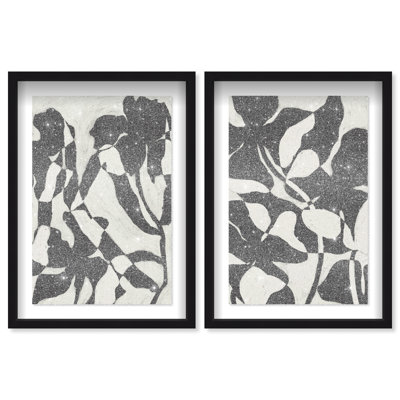 Contrast Nature Set Shadowbox Abstract Print by Oliver Gal, Black Frame, 10 x 15