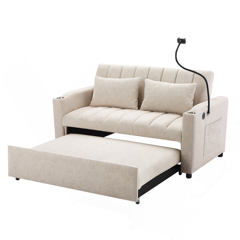 Canapé-lit convertible 55,9 po, Beige