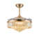 Houstyn Dimmable Crystal Ceiling Fan with LED Lights and Remote Control