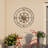 Metal Indoor Outdoor Compass Home Gray Wall Decor with Distressed Copper Like Finish