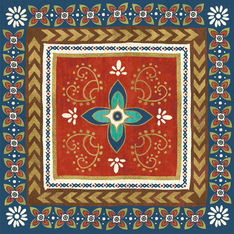 Fête mexicaine II, H 30 po x l 30 po