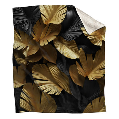Couvertures texturées à feuilles de palmier