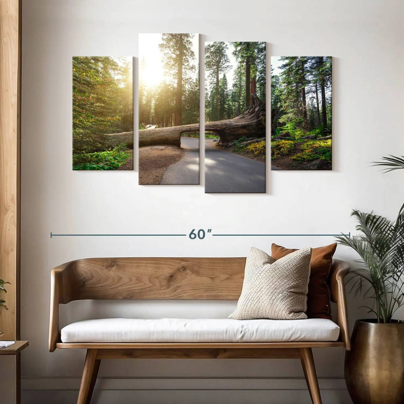 Mehar Sequoia Log Tunnel Road, 32" H x 52" W