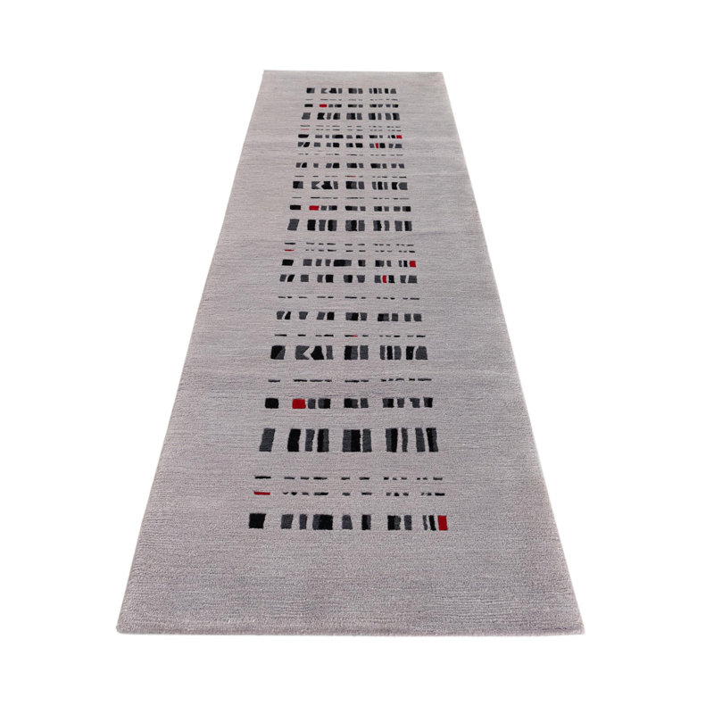 Tapis de couloir gris clair Jacoby
