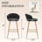 Upholstered Counter Stool With Metal Frame-502709017-502709018