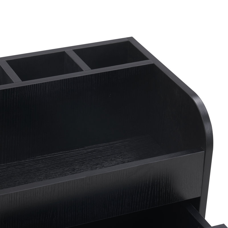 Salon Utility Cart and Station, Rolling Trolley, Black