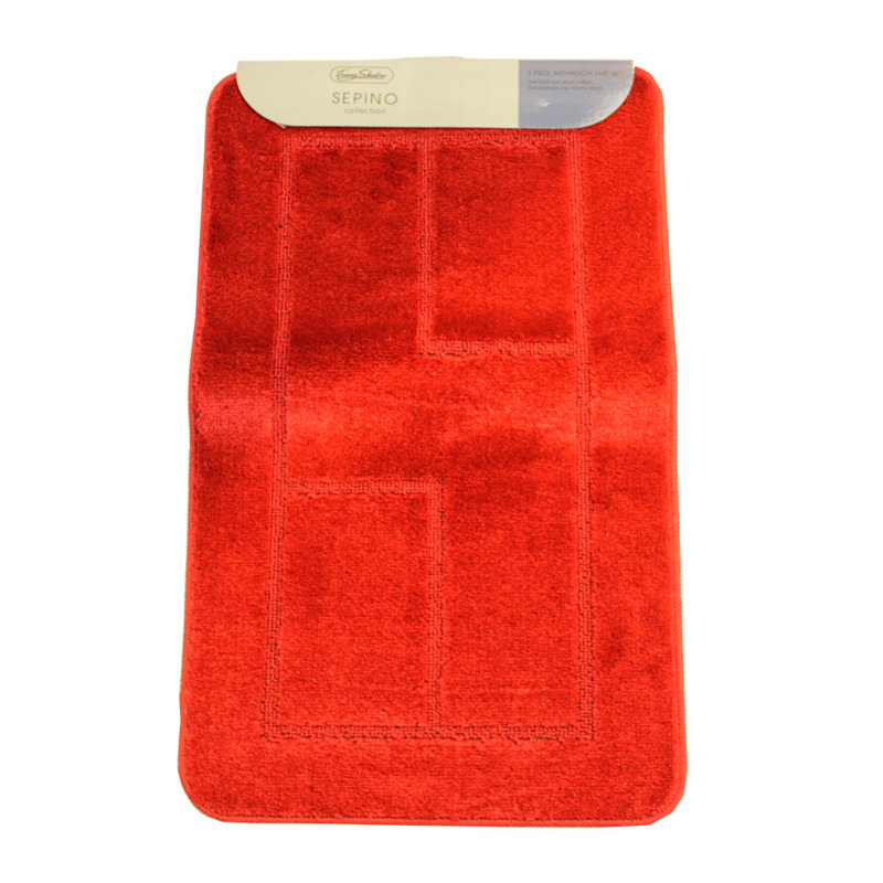 Abibatu Non-Slip Bath Rug, Burgundy