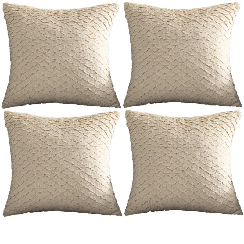  18'' Throw Pillow Cover, Cream
