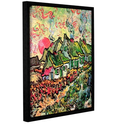 «Cottage Reminiscent Of North» par Vincent Van Gogh, reproduction d'art encadrée sur toile tendue