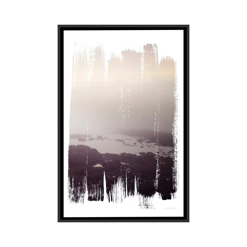 « painted seaside iii », reproduction de photo sur toile tendue, H 26 po x l 18 po x P 1,5 po, Toile avec cadre noir