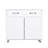 Two Door Side Table-White