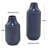Metal Diamond Embossed Exterior Decorative Blue Vase Set