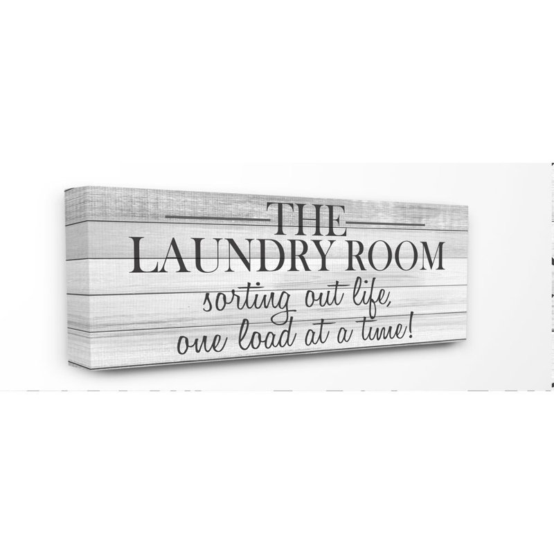 «Laundry Room», impression d'art textuel sur toile, H 13 po x l 30 po, Toile tendue