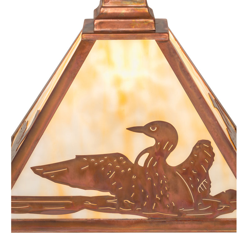 12" Square Loon Pendant